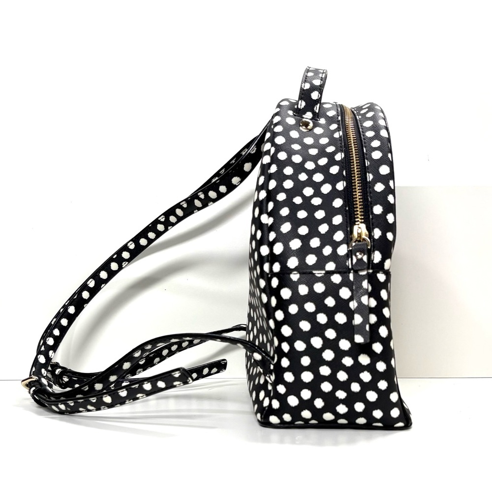 Kate Spade New York Polka Dot Mini Backpack Purse Gold Designer Everyday Purse - Picture 3 of 8